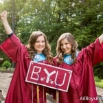 Emily and Anna in graduation cap and gown
