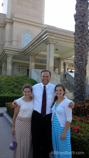 Mike, Emily and Anna at the Temple in the Dominican