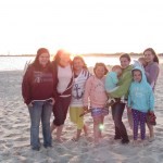 All 9 Hoffman girls taking a break together at the Shore before twins Emily and Anna leave for their missions!