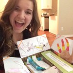 Anna getting a Thanksgiving care package