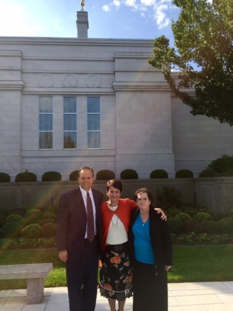 Mike, CaMarie and Sis. Rockey at the Palmyra Temple