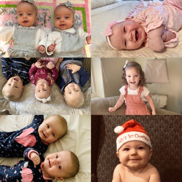 A picture of my 7 Grandbabies and 2 Grandnieces all age 2 and under!